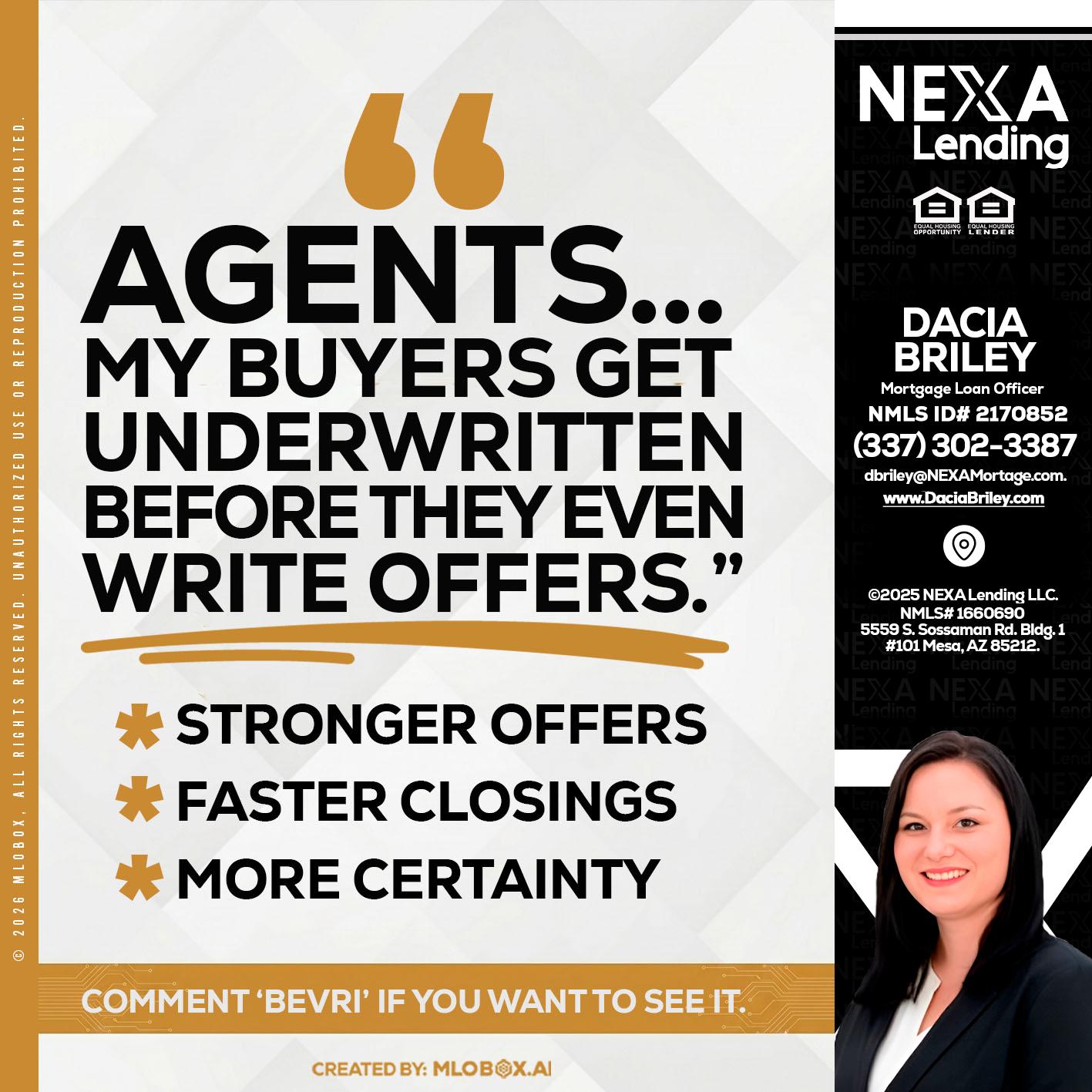 agents - Dacia Briley -Mortgage Loan Originator