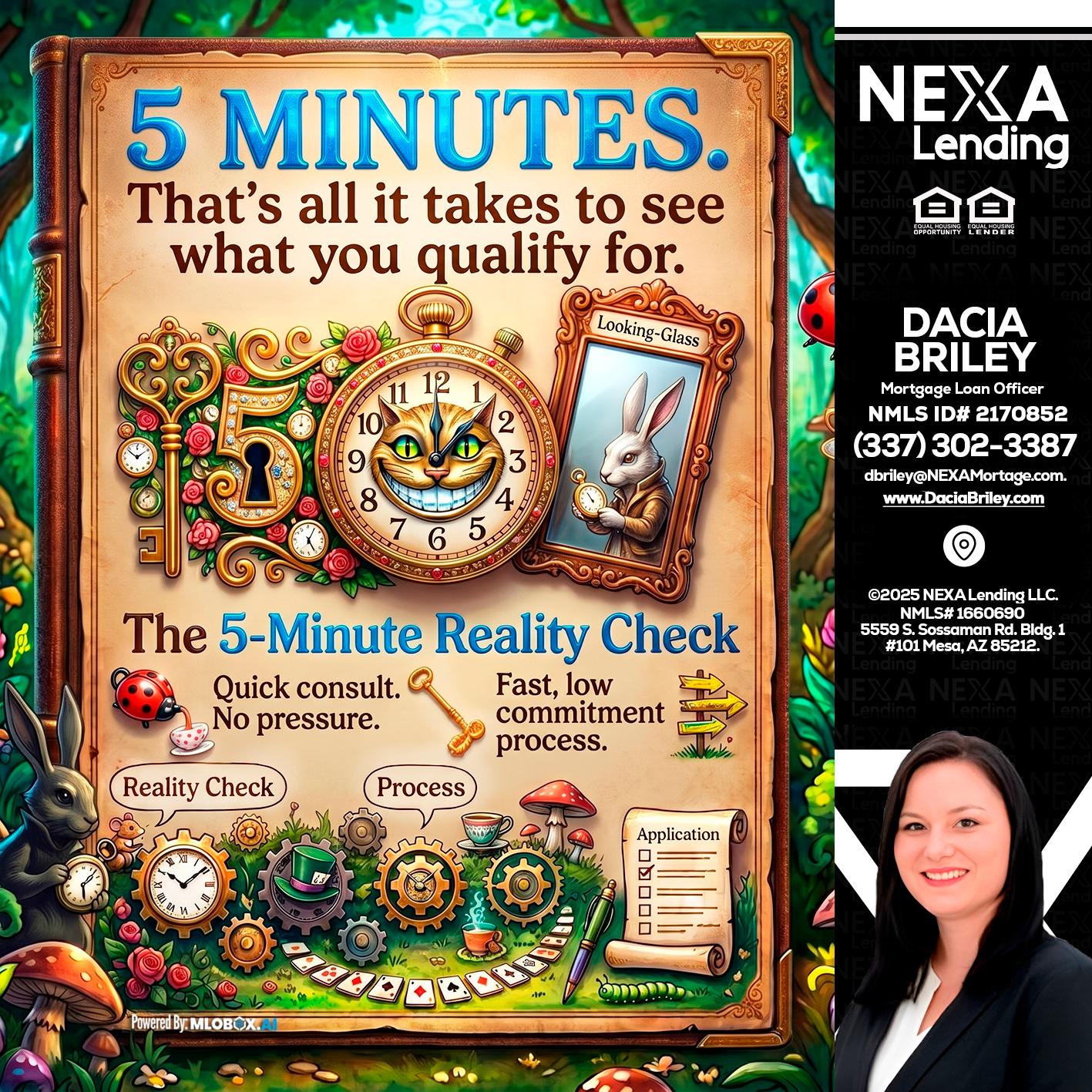 Reality Check! - Dacia Briley -Mortgage Loan Originator