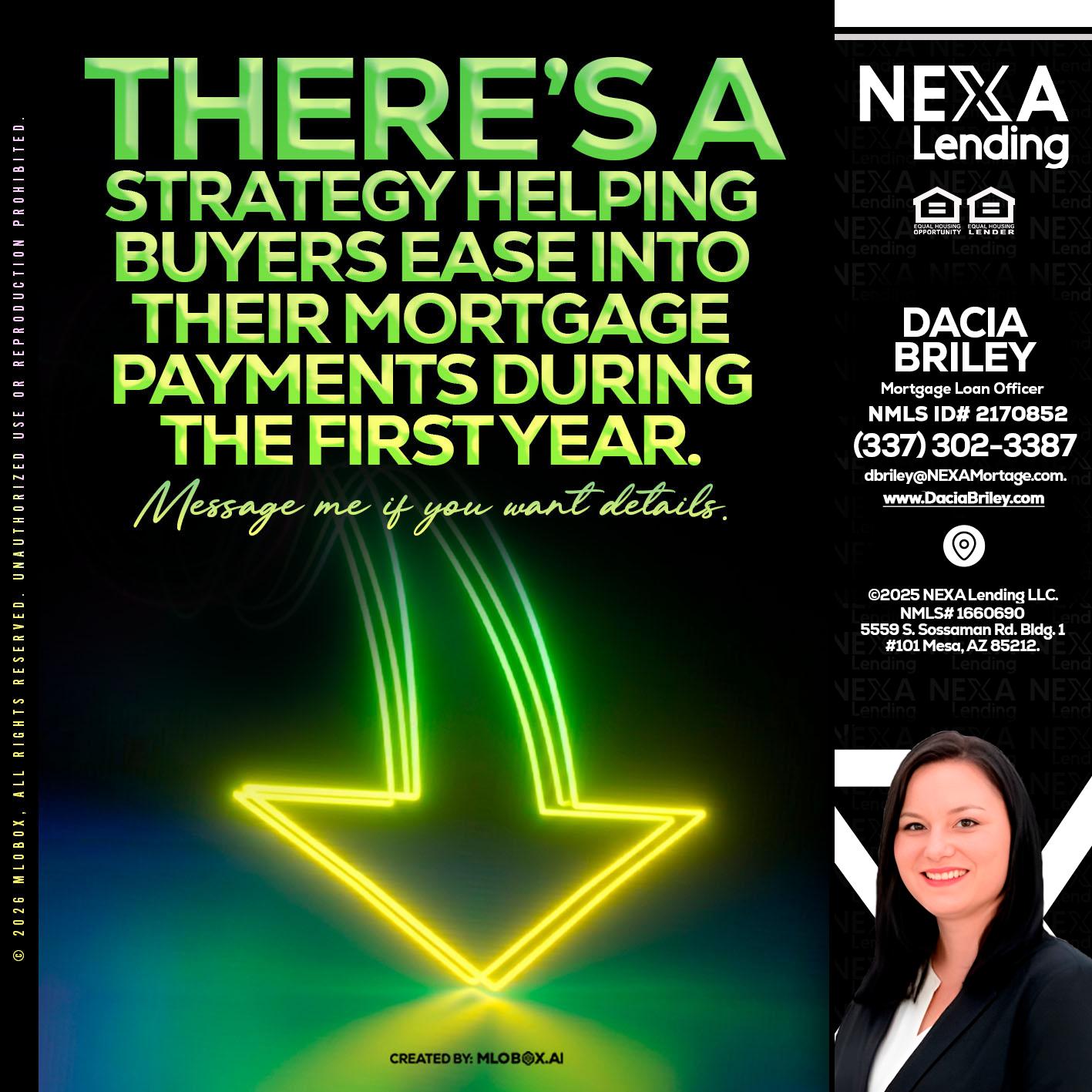 THERES A STATEGY - Dacia Briley -Mortgage Loan Originator