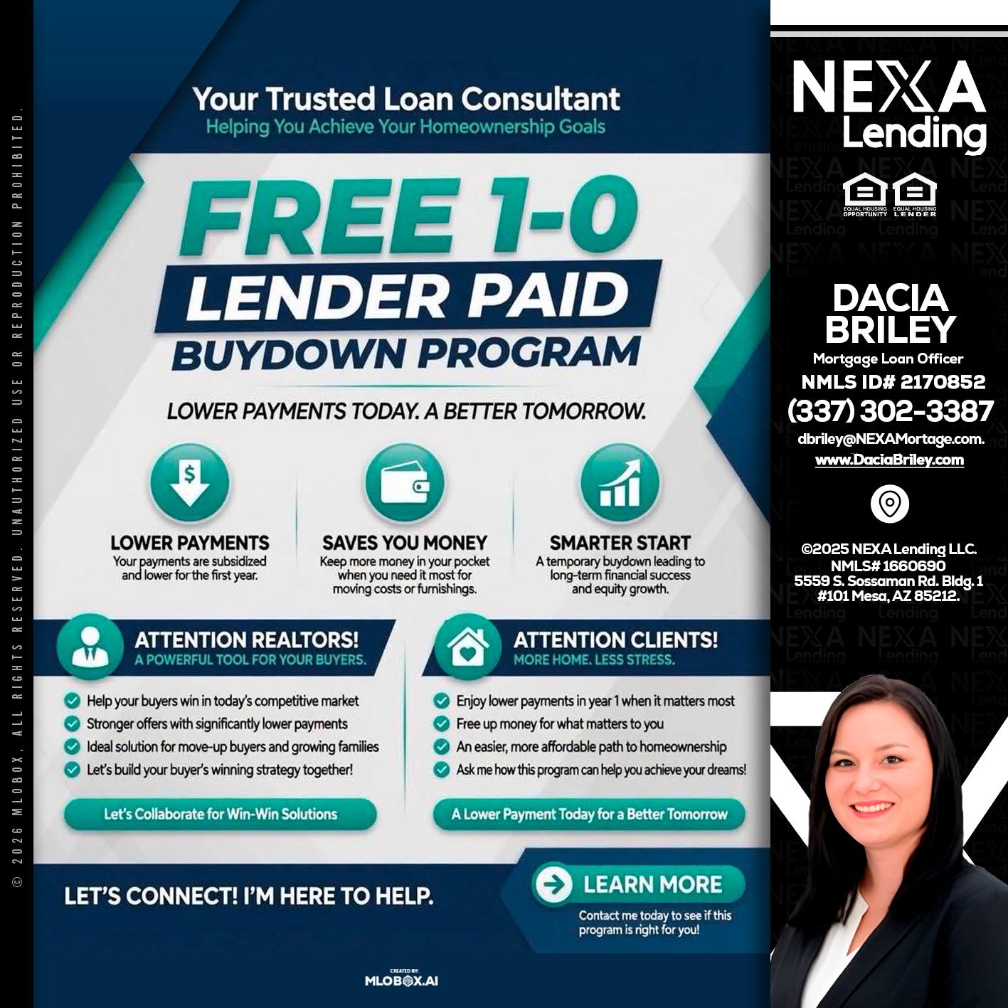 FREE 1-0 - Dacia Briley -Mortgage Loan Originator