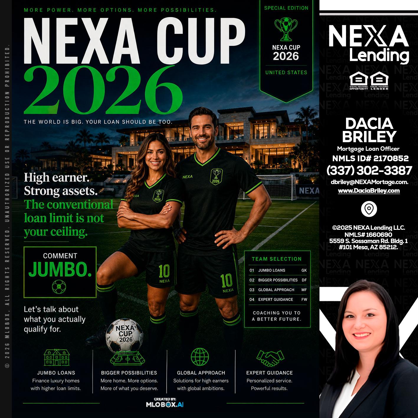 NEXA CUP 2026 - Dacia Briley -Mortgage Loan Originator