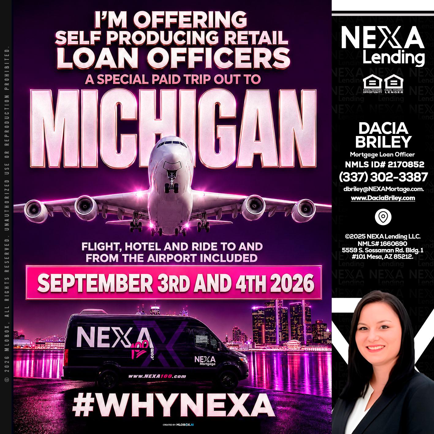 MICHIGAN TRIP - Dacia Briley -Mortgage Loan Originator